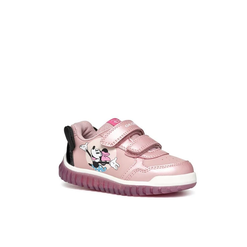 Geox B LIGHTYLOO Girl B, Sneaker, Old Rose/Black,