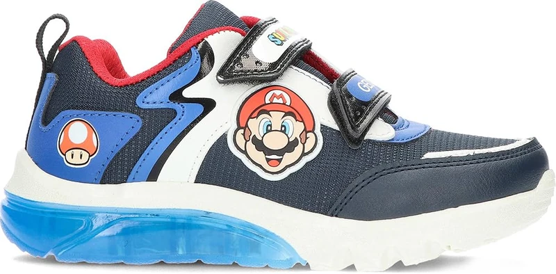 Geox J CIBERDRON BOY I, Sneaker, Navy/Royal,