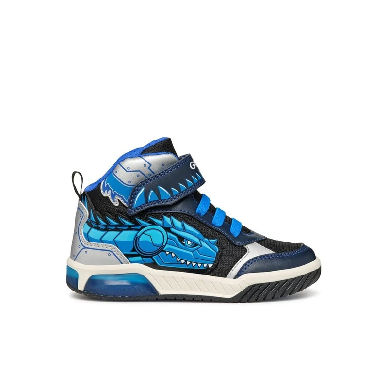 Geox J INEK BOY A, Sneaker, Navy/Turquoise,