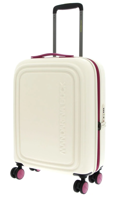 Mandarina Duck LOGODUCK + Trolley Cabin EXP, Raspberry Smoothie, 40+1 cm x 20+1 cm x 55 cm, Linea iconica di in policarbonato