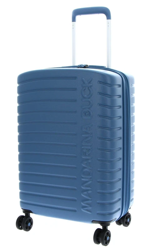 Mandarina Duck Flyduck Trolley Cabin EXP, China Blue, 35 cm x 23 cm x 55 cm, Nuova Linea superleggera in policarbonato