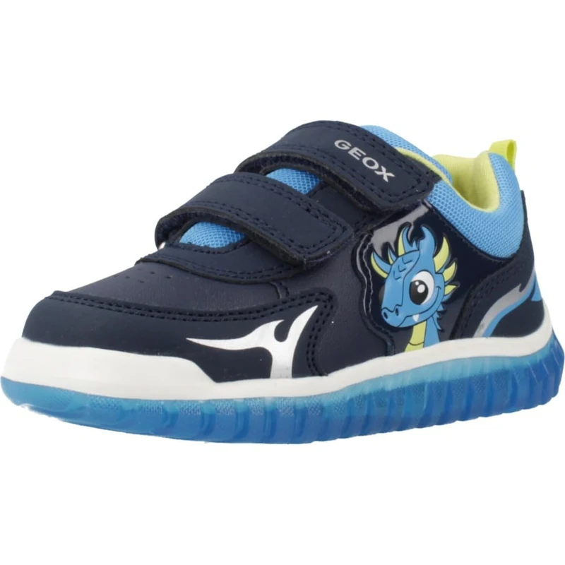 Geox Baby B LIGHTYLOO BOY A Sneaker, Navy/Bluette, 2 UK Child