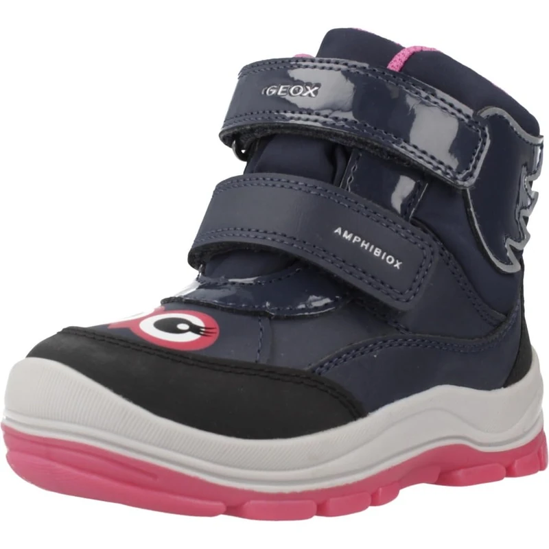 Geox B FLANFIL GIRL B ABX, Snow Boot, NAVY/FUCHSIA,