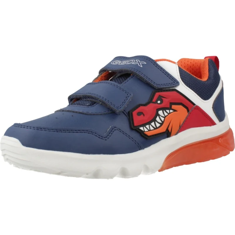Geox J CIBERDRON BOY A, Sneaker, AVIO/RED,