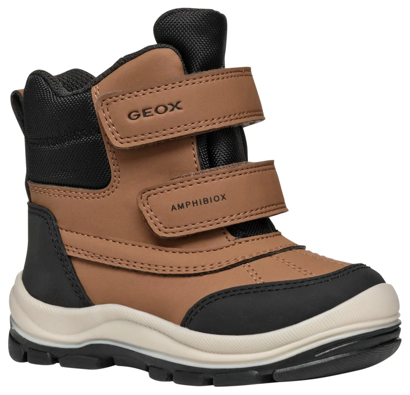 Geox B FLANFIL BOY B ABX, Snow Boot, TOBACCO/BLACK,