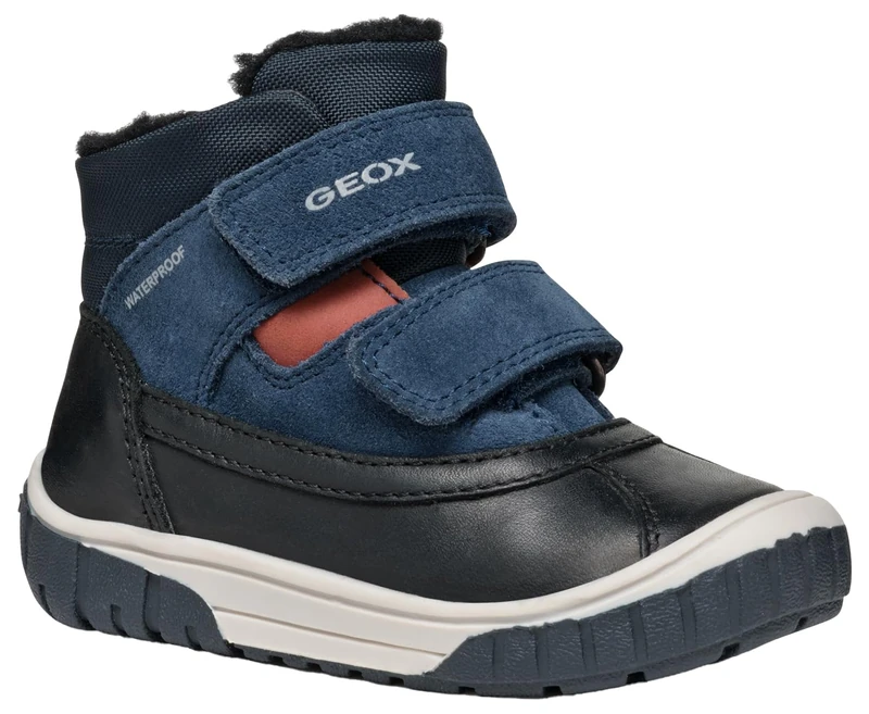 Geox Baby B OMAR BOY WPF C Ankle Boot, Black/Navy, 7 UK Child