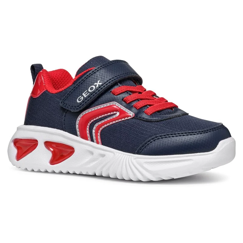 Geox Boys J Assister Boy C Sneaker, Navy Red, 1.5 UK