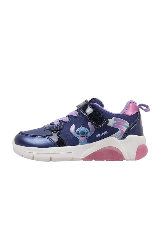 Geox J FADINLIGHT Girl B, Sneaker, Navy/Fuchsia,