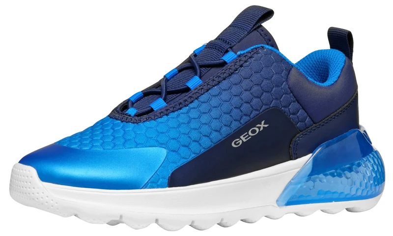Geox Boys J Activart Illuminus Sneaker, Navy Sky, 5 UK Child