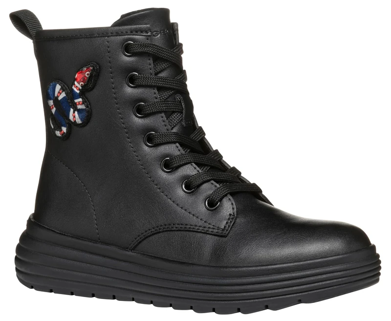 Geox J PHAOLAE Girl E Ankle Boot, Black, 10 UK Child