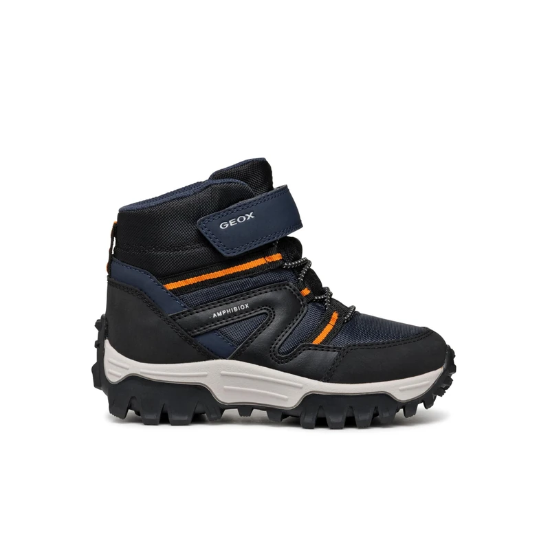 Geox J Himalaya BOY B ABX Ankle Boot, Navy/Black, 1 UK