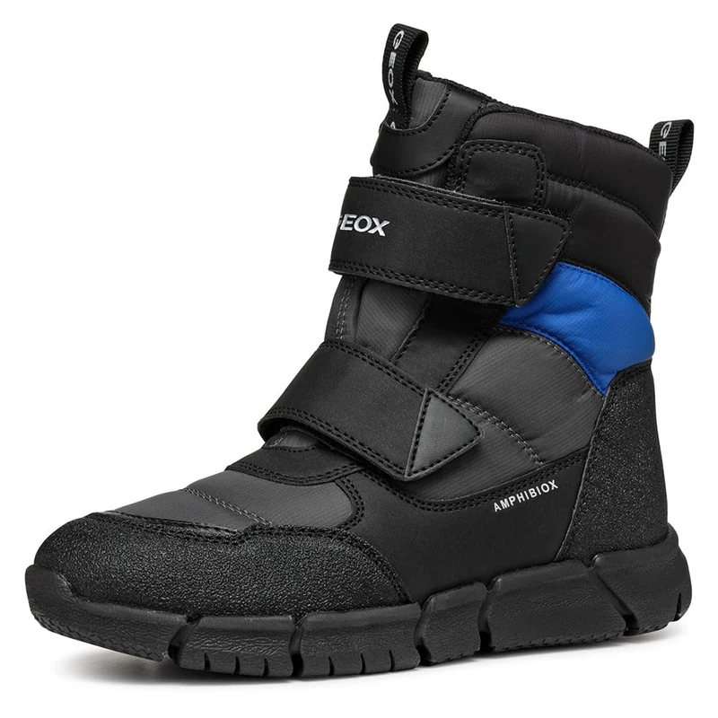 Geox Boys J Flexyper Boy Abx Snow Boot, Dk Grey Royal, 1.5 UK