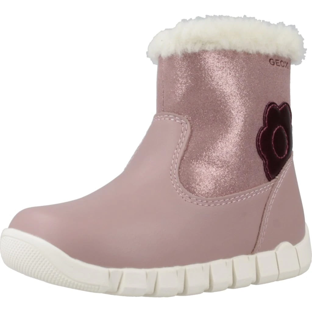 Geox Baby IUPIDOO Girl B Ankle Boot, Antique Rose/Prune, 2 UK Child