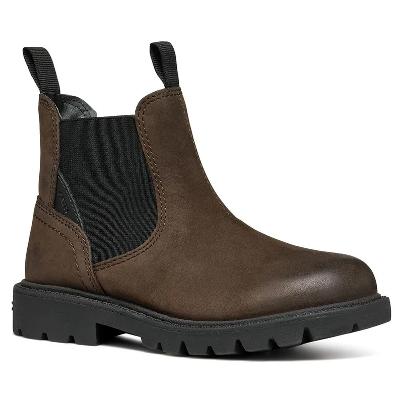 Geox Boys J Shaylax Boy Chelsea Boot, Coffee Black, 4.5 UK