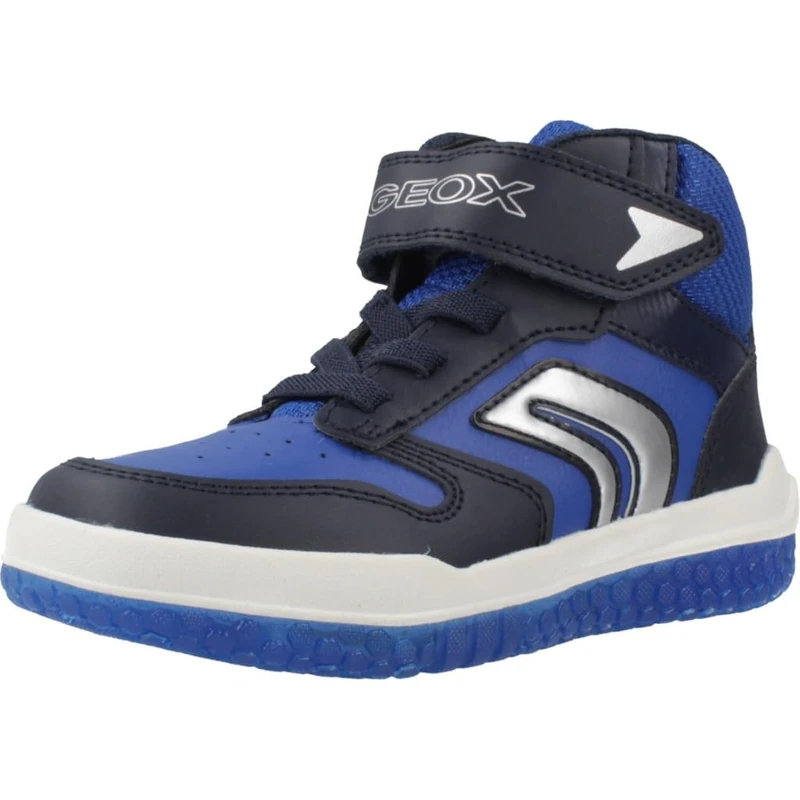Geox Boy's J Buzzerlight Boy a Sneaker, Navy Royal B, 10 UK Child