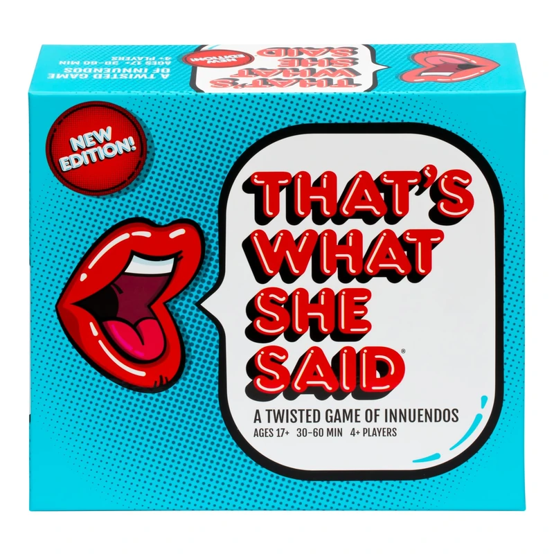 "That's What She Said - Second Edition" Match ALL NEW Wacky Setup Cards With NEW Funny Phrase Cards to See Who Has the Dirtiest Sense of Humor, Ages 17+, 4+ Players