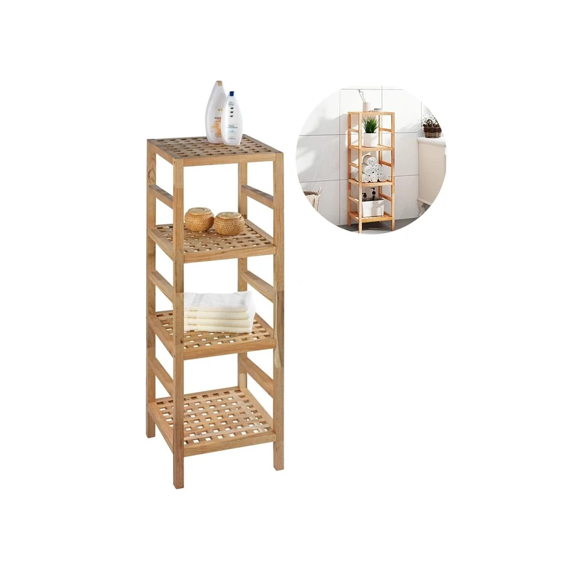 Avilia Multifunctional Shelves for Kitchen, Bathroom and Living Room, Wood, 36 x 35.5 x 107 cm - Image 1