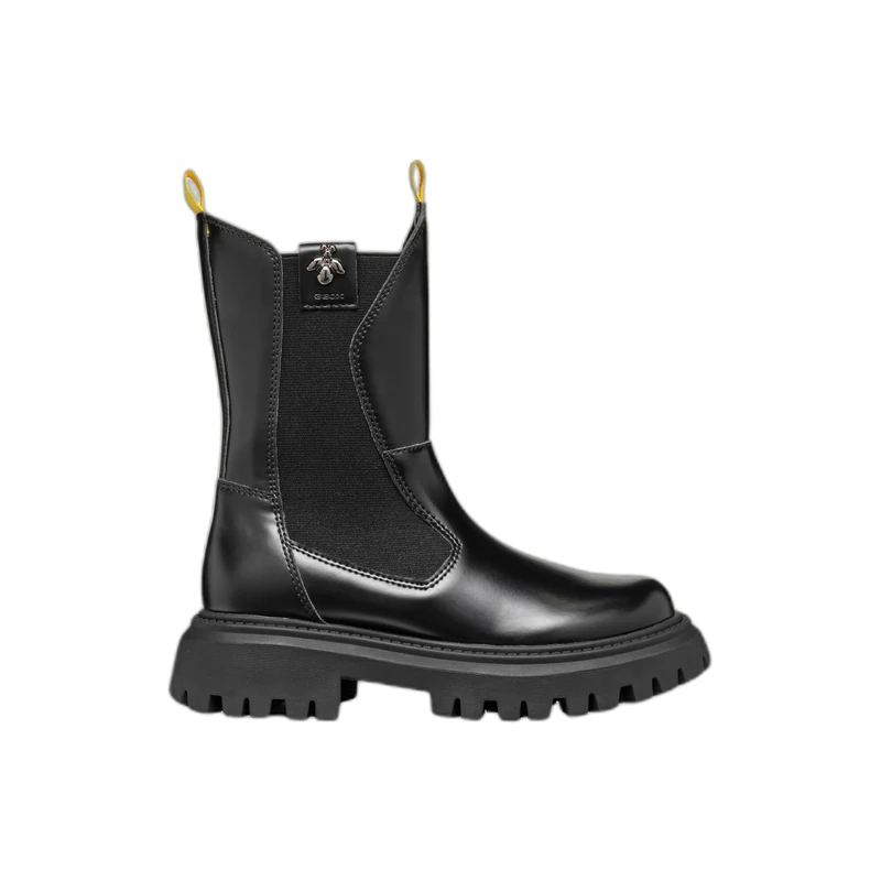 Geox Girl's J Maquinnens Girl A Chelsea Boot, Black, 2.5 UK