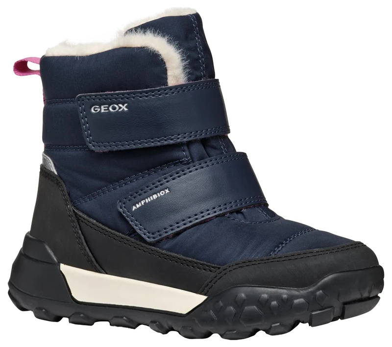Geox J TREKKYUP GIRL B AB, Snow Boot, Navy,