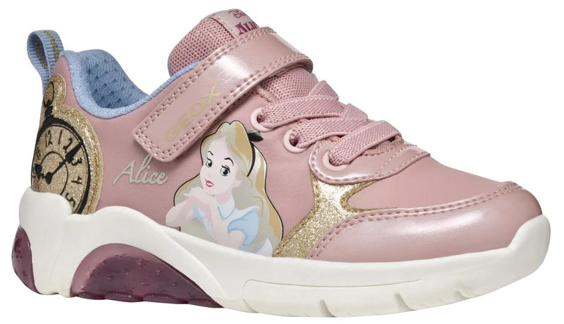 Geox J FADINLIGHT Girl E Sneaker, LT Rose/Platinum, 0 UK