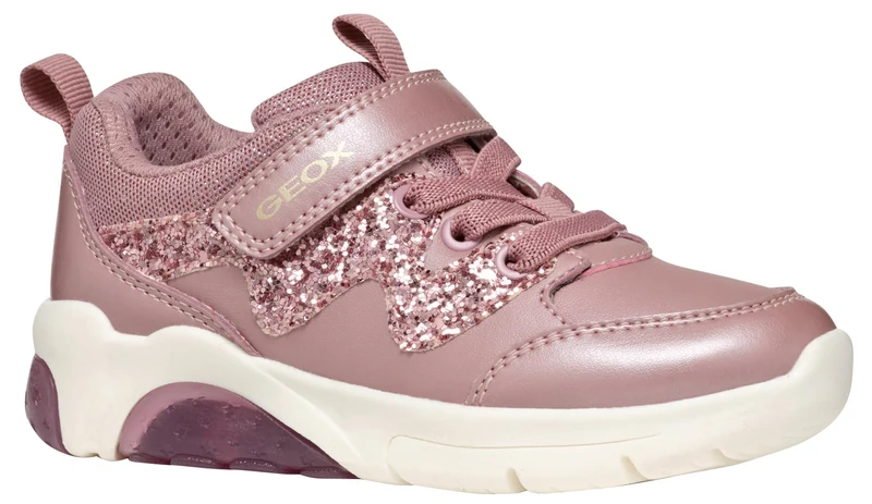 Geox J FADINLIGHT Girl D Sneaker, Old Rose, 4.5 UK