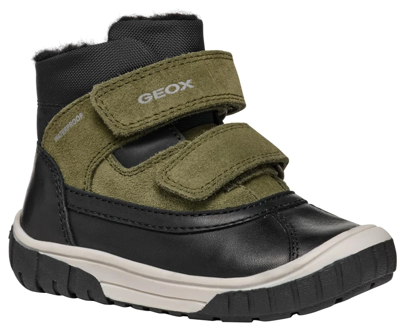 Geox B OMAR BOY WPF C, Ankle Boot, BLACK/DK GREEN, - Image 1