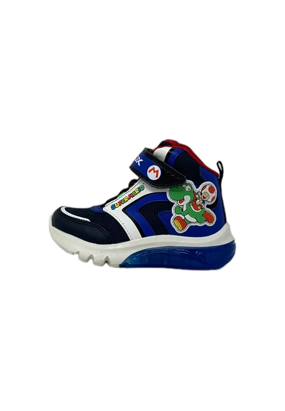 Geox J CIBERDRON BOY J, Sneaker, Navy/Royal,