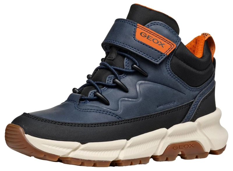 Geox J FLEXYPER Plus BOY Ankle Boot, Navy/Black, 0 UK
