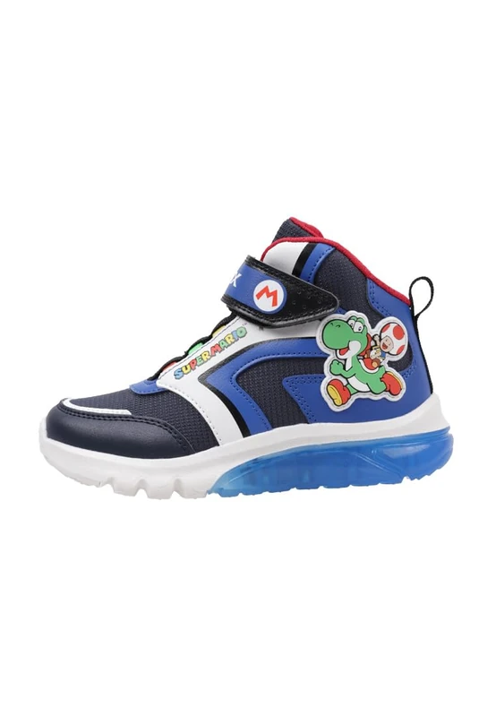Geox J CIBERDRON BOY J Sneaker, Navy/Royal, 2 UK