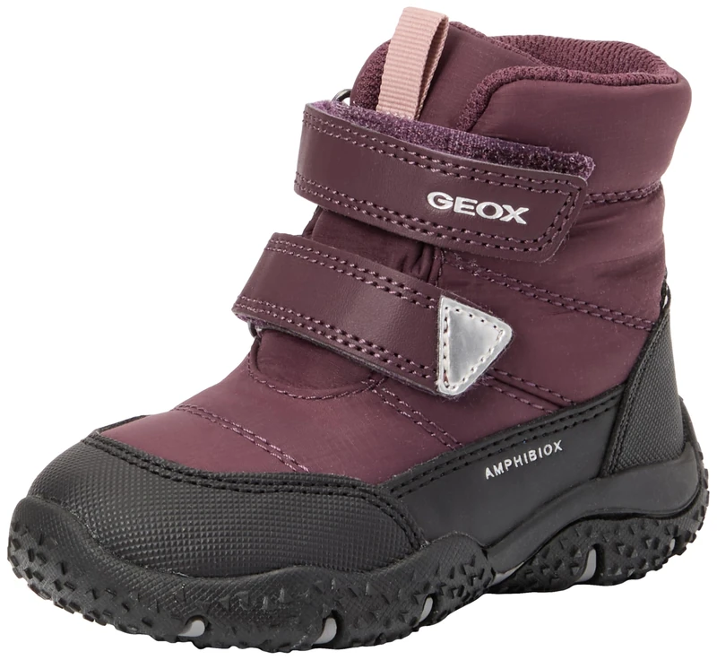 Geox B BALTIC GIRL B ABX, Snow Boot, DK BURGUNDY/BLACK,