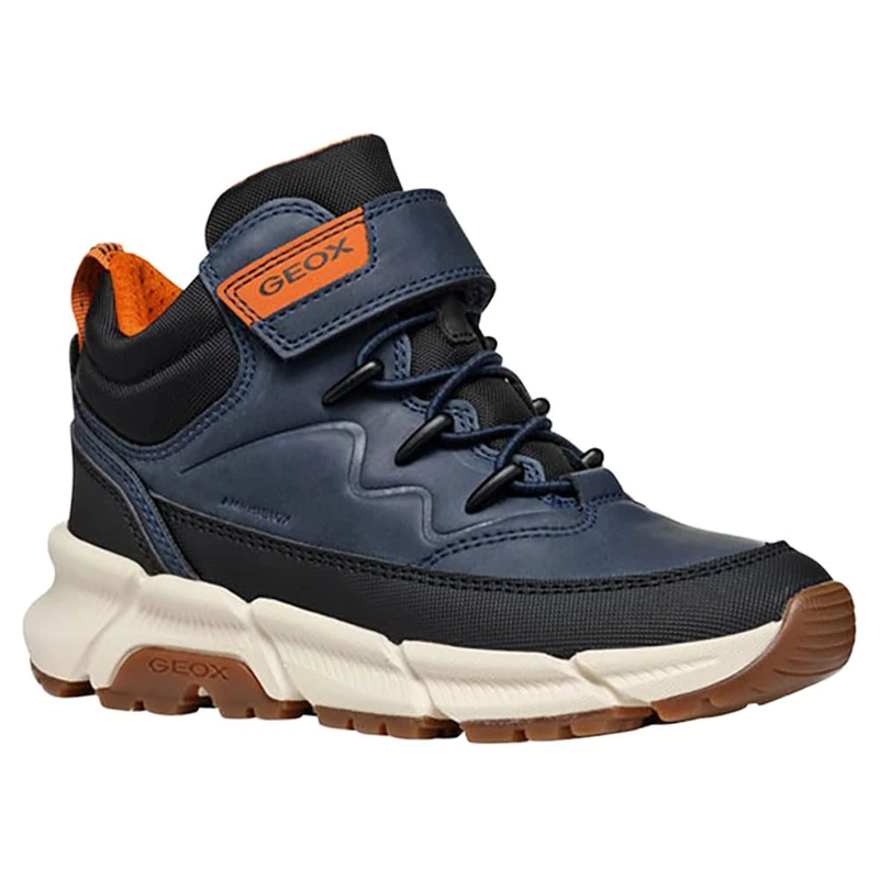 Geox J FLEXYPER PLUS BOY, Ankle Boot, NAVY/BLACK,