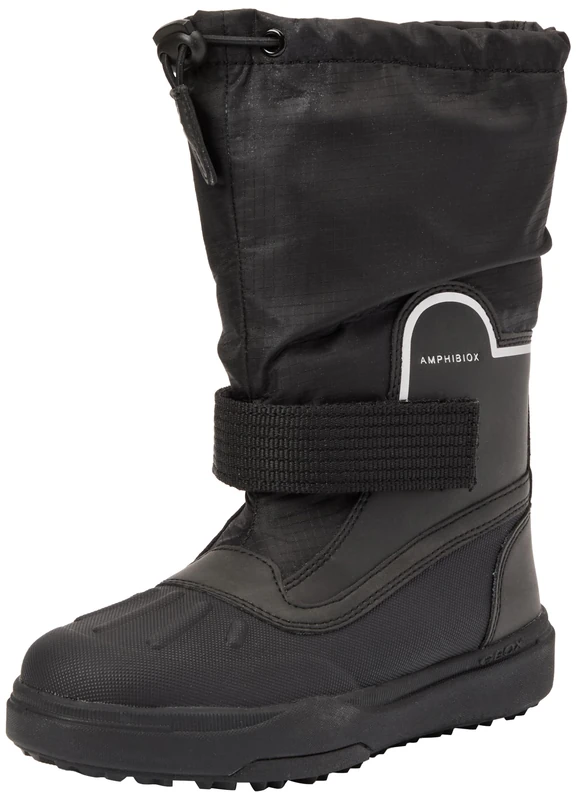 Geox J BUNSHEE PG BOY B A, Snow Boot, Black,