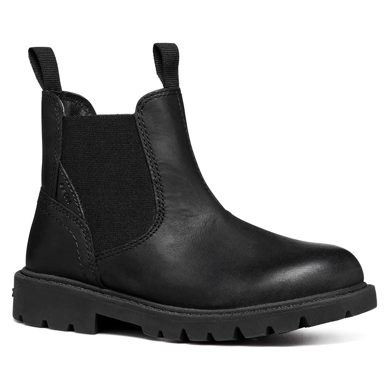Geox J SHAYLAX BOY A Chelsea Boot, Black, 1.5 UK