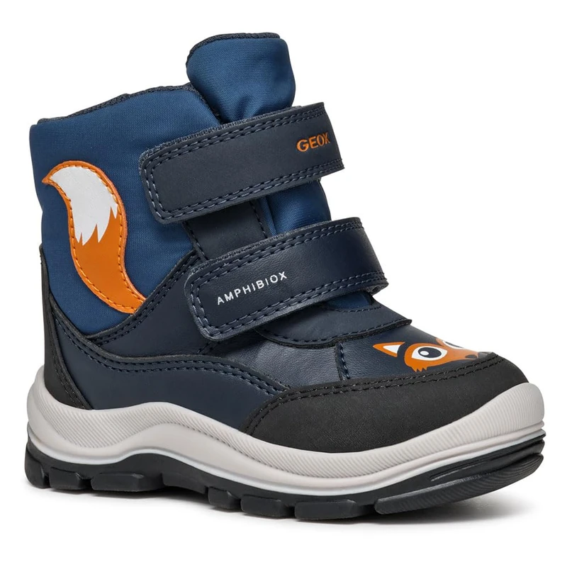 Geox B FLANFIL BOY B ABX, Snow Boot, NAVY/DK AVIO, 7.5 UK Child