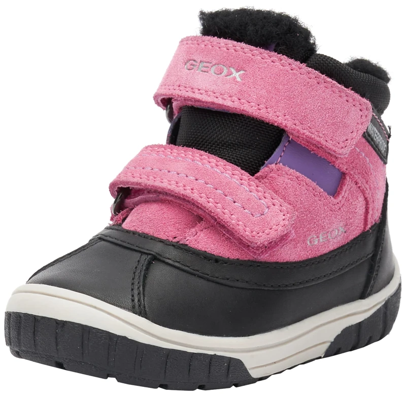 Geox B OMAR GIRL WPF C, Ankle Boot, BLACK/FUCHSIA,