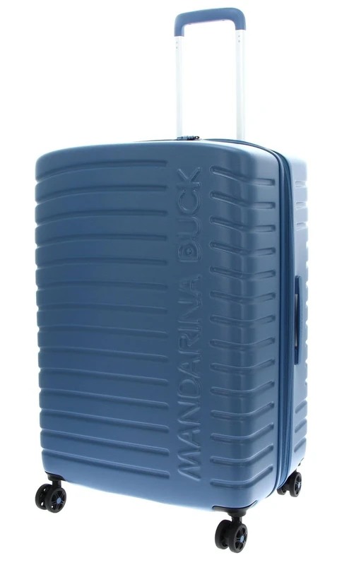 Mandarina Duck Flyduck Trolley Medium EXP, China Blue, 69 cm x 31 cm x 45 cm, Nuova Linea superleggera in policarbonato