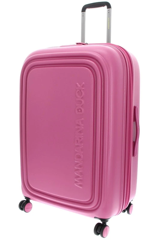 Mandarina Duck LOGODUCK + Trolley Large EXP, Red Violet, 49 cm (L) x 31 cm (W) x 75 cm (H), Linea iconica di in policarbonato