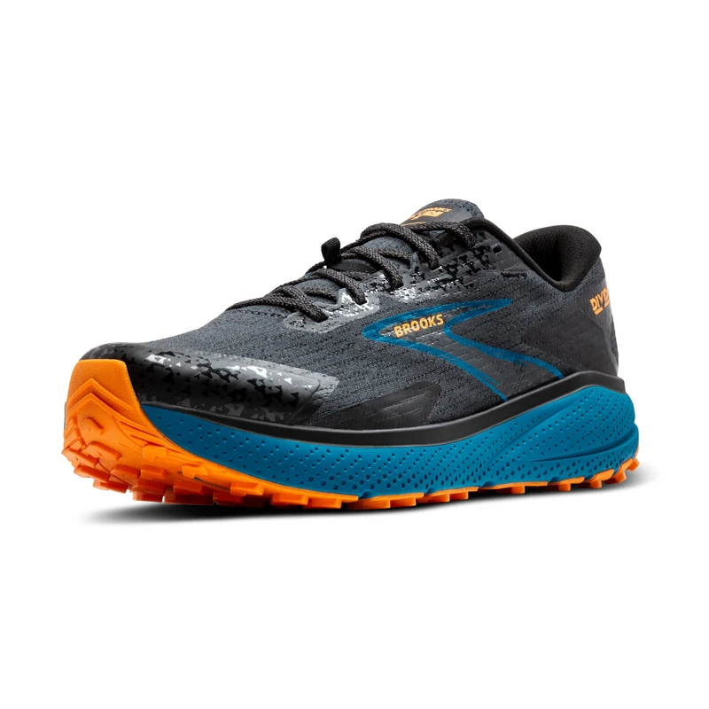 BROOKS 1104291D015 Divide 5 Men Ebony/Mosaic Blue/Orange UK 6
