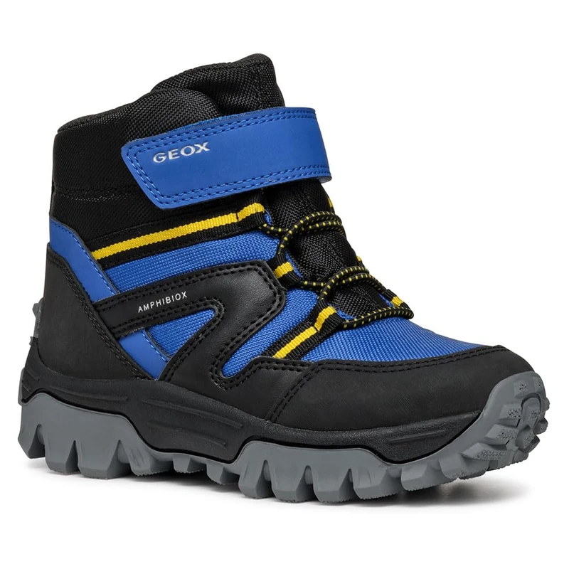 Geox Boys J Himalaya Boy B ABX Ankle Boots, Royal Black, 6.5 UK