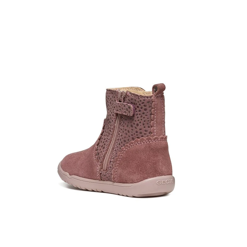 Geox Baby B MACCHIA Girl A Ankle Boot, DK Rose, 5 UK Child