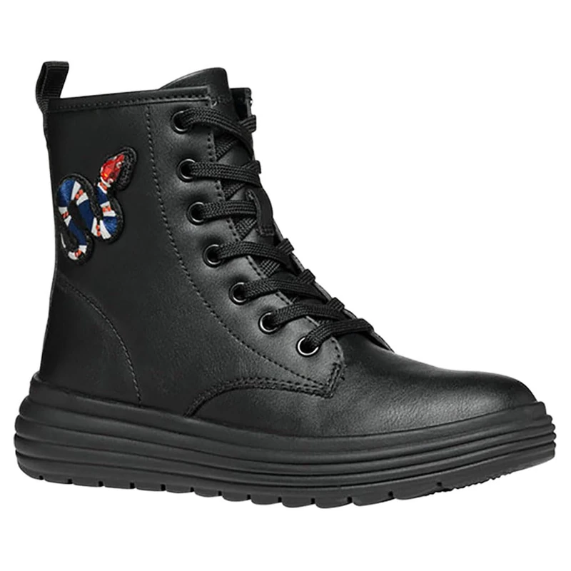 Geox Girls J Phaolae D Ankle Boot, Black, 3.5 UK