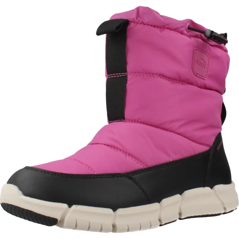 Geox J FLEXYPER Girl B AB Snow Boot, Fuchsia/Black, 3.5 UK