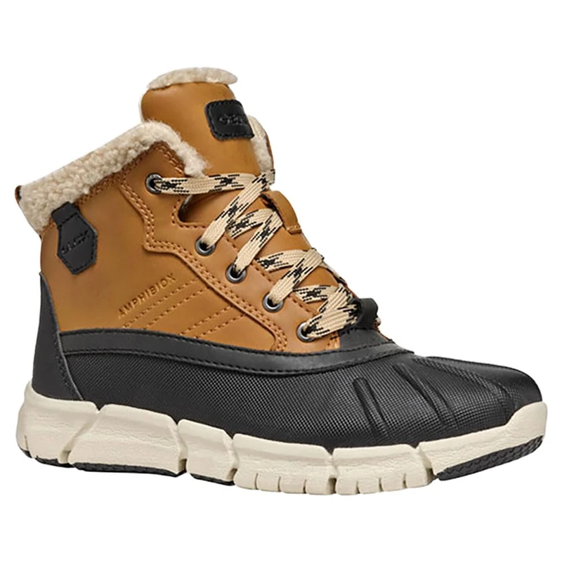 Geox Boys J Flexyper Boy Abx Ankle Boot, Dk Yellow Black, 0.5 UK