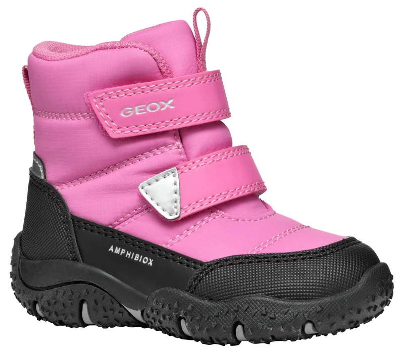 Geox Baby Girls Baltic Abx Snow Boot, Fuchsia Black, 3 UK Child - Image 1