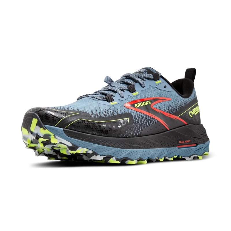 BROOKS 1104262E004 Cascadia 18 Men Citadel/Ebony/Lime UK 8.5