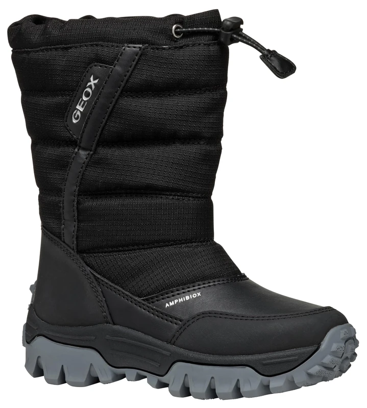Geox J Himalaya BOY B ABX Snow Boot, Black, 1 UK