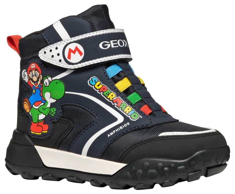 Geox J TREKKYUP BOY B ABX, Snow Boot, NAVY/BLACK,