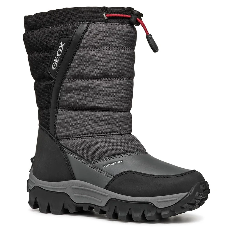 Geox J Himalaya BOY B ABX Snow Boot, Anthracite/Black, 0 UK