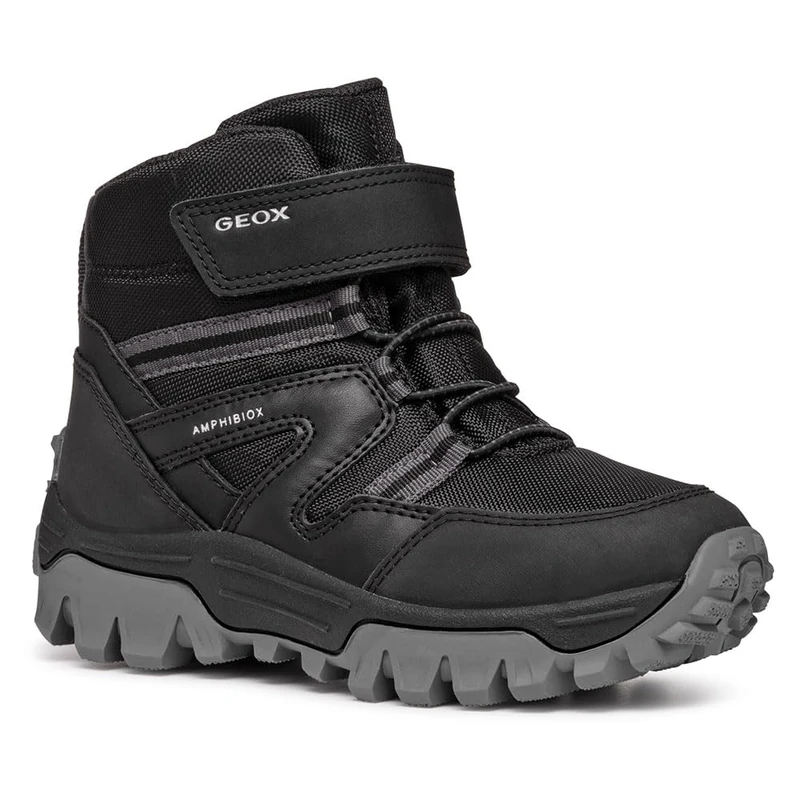 Geox J Himalaya BOY B ABX Ankle Boot, Black, 0 UK