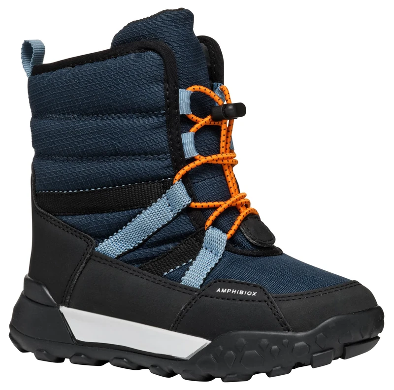 Geox J TREKKYUP BOY B ABX Snow Boot, Navy/Black, 0 UK